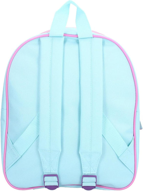 Détail du compartiment principal zippé du sac à dos Gabby's Dollhouse