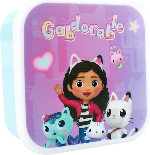 Boîte à goûter de taille moyenne Gabby's Dollhouse avec décor pastel et personnages