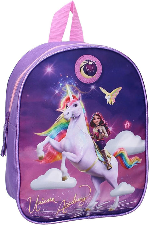 Sac à dos enfant Unicorn Academy It's Fate avec grande licorne sur le devant