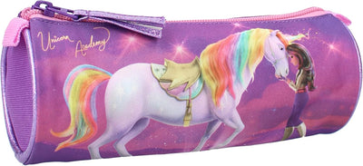 Trousse Unicorn Academy violette avec Sophia et Waltstar sur le devant