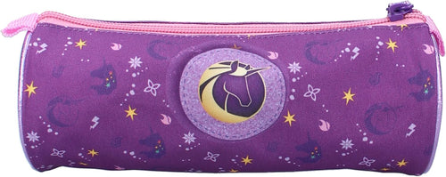 Ouverture de la trousse Unicorn Academy montrant le compartiment spacieux