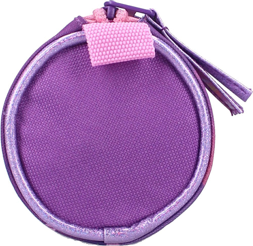 Trousse Unicorn Academy It's Fate posée de profil avec fermeture éclair rose