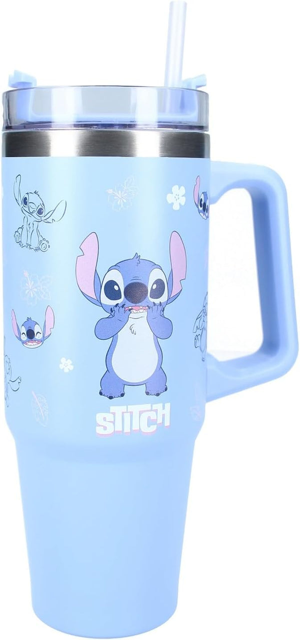 Gourde enfant Stitch 900 ml multicolore avec paille intégrée