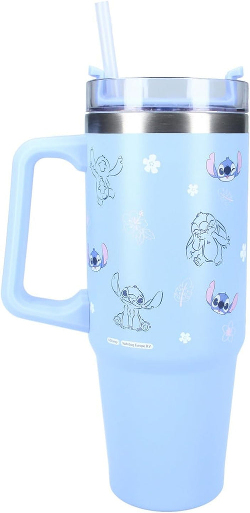 Vue de profil de la gourde Stitch montrant sa forme élancée