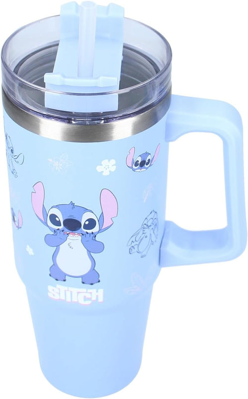 Gourde Stitch 900 ml présentée seule prête à être emportée en sortie