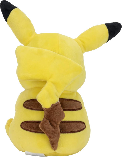 Peluche Pikachu 20 cm vue de profil montrant sa queue en éclair et ses détails soignés