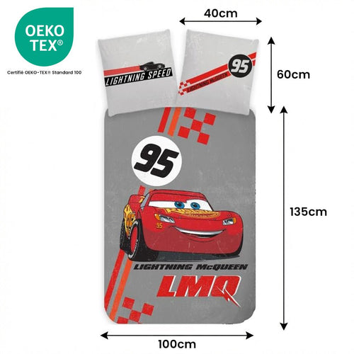 Taille de la parure de lit Parure de lit Flash McQueen – 100x135