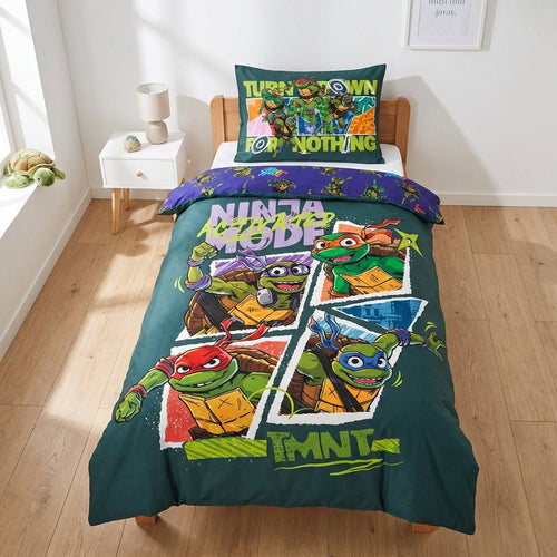 Vue de dessus - Parure de lit Tortues Ninja – 100x135