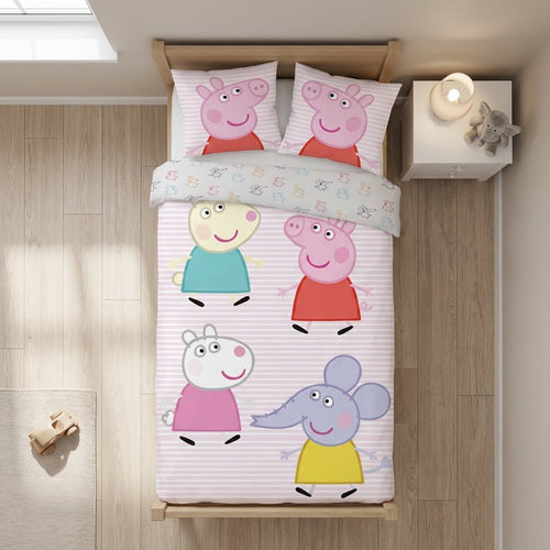 Vue de dessus - Parure de lit Peppa Pig – 100x135