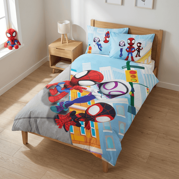 Parure de lit Spidey & Friends multicolore 140x200 + taie 60x65 cm – Coton