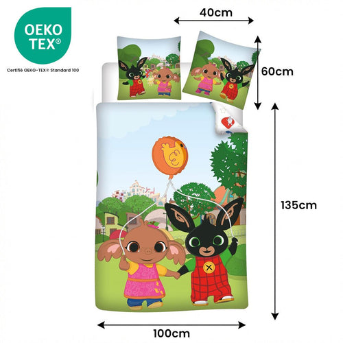 Taille parure de lit bébé Bing réversible