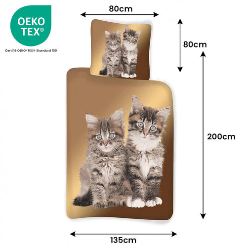Taille de la parure de lit Parure de lit Chatons – 135x200