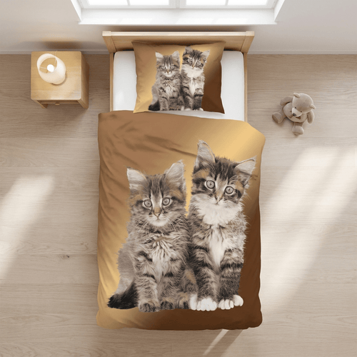Vue de dessus - Parure de lit Chatons – 135x200