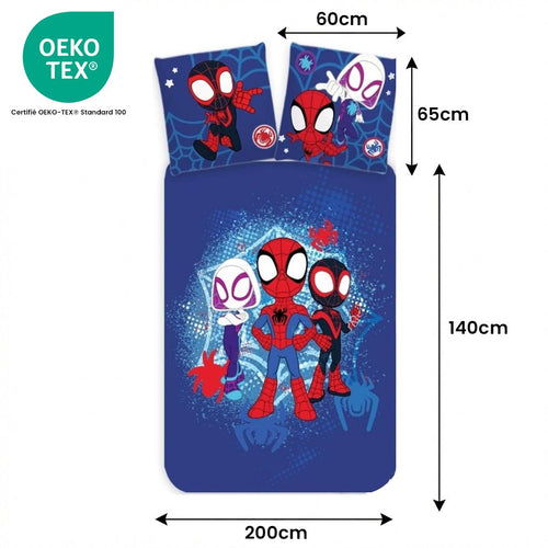Taille de la parure de lit Parure de lit Spidey & Friends – 140x200