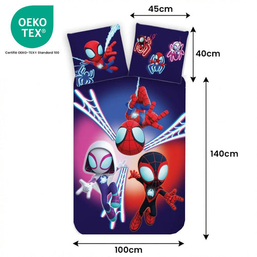 Taille de la parure de lit Parure de lit Spidey, Ghost-Spider, Spin – 100x140