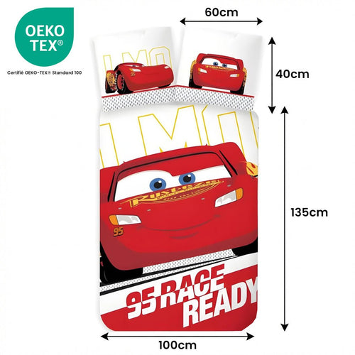 Taille de la parure de lit Parure de lit Flash McQueen – 100x135