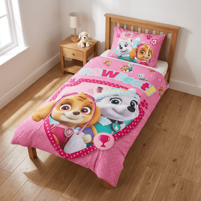 Vue de côté - Parure de lit Pat' Patrouille (Everest et Stella) – 100x135