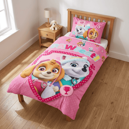 Vue de côté - Parure de lit Pat' Patrouille (Everest et Stella) – 100x135