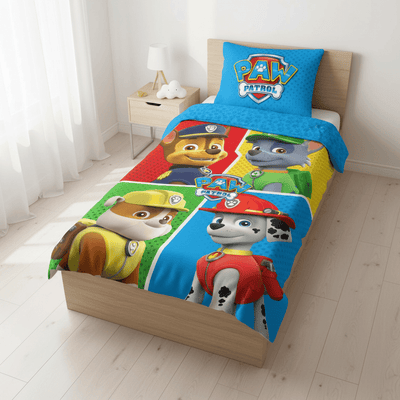 Vue de dessus - Parure de lit Pat Patrouille – 100x135