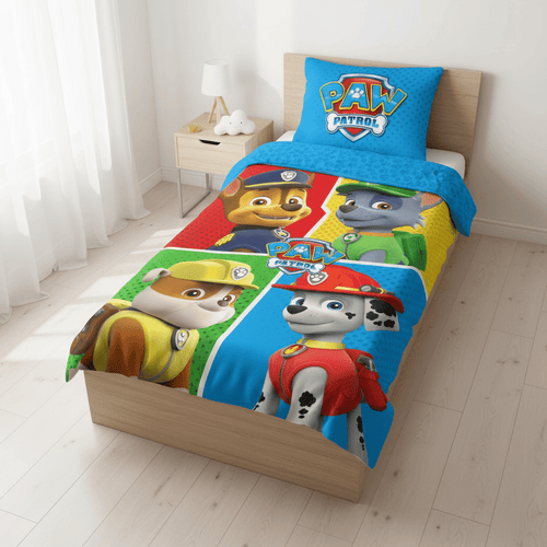 Vue de dessus - Parure de lit Pat Patrouille – 100x135