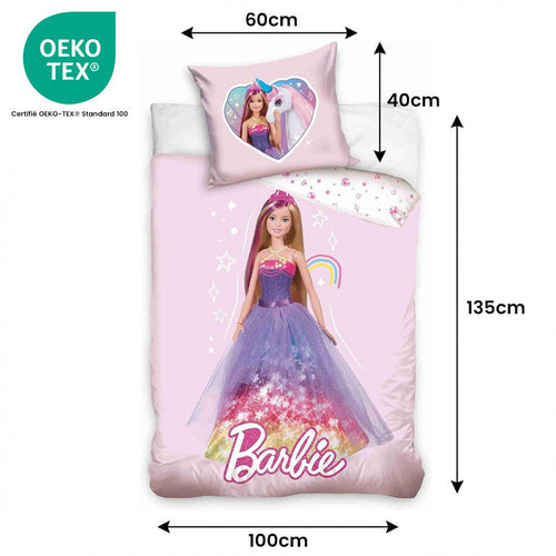 Taille de la parure de lit Parure de lit Barbie – 100x135