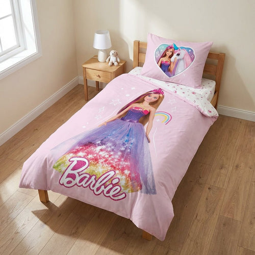 Vue de côté - Parure de lit Barbie – 100x135