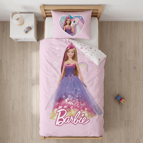 Vue de dessus - Parure de lit Barbie – 100x135