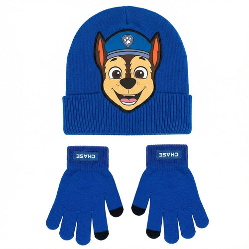 Bonnet Pat' Patrouille bleu avec motif Chase et logo coloré