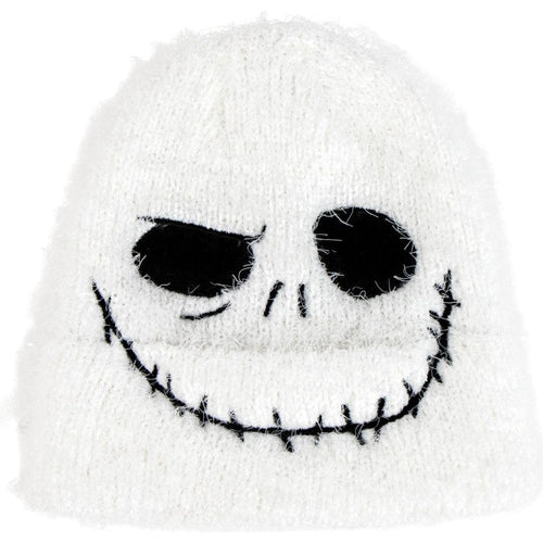 Bonnet noir brodé Jack Skellington porté par un enfant de face