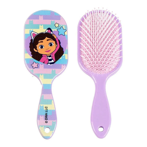 Brosse rectangulaire Gabby's Dollhouse aux couleurs vives sur fond blanc