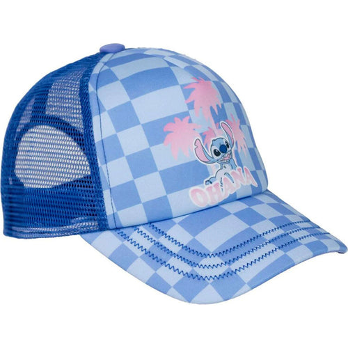 Casquette bleue Stitch avec imprimé caricature sur le devant