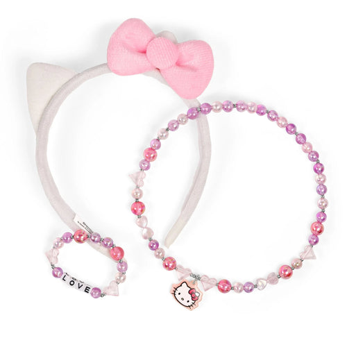 Collier Hello Kitty avec pendentif tête de chat multicolore
