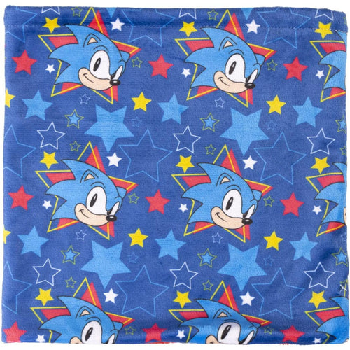 Tour de cou Sonic bleu avec motif imprimé du hérisson sur enfant