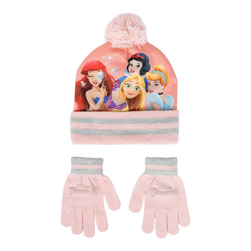 Bonnet multicolore à motifs princesses Disney posé à plat