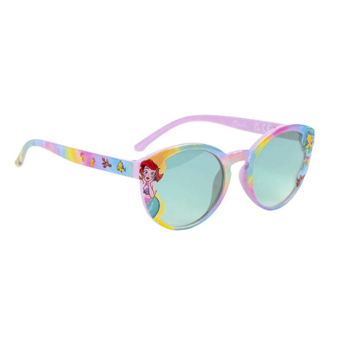 Lunettes de soleil rondes motif Ariel, verres dégradés bleu-violet