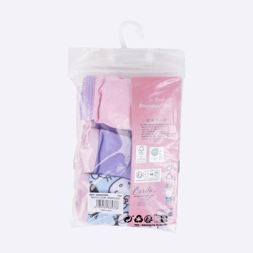 Pack 3 Culottes Hello Kitty et Kuromi Coton Fille
