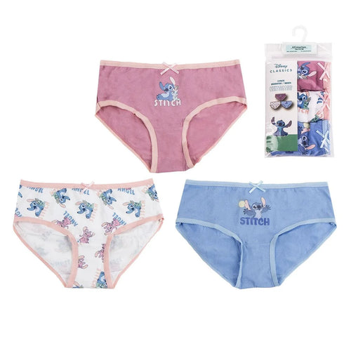 Culotte rose foncé avec liseré rose clair et motif Stitch brodé