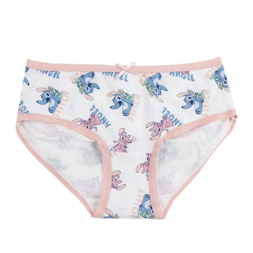 Culotte bleue avec liseré bleu assorti et motif Stitch
