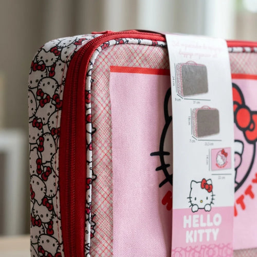 Set 4 Trousses Hello Kitty Kawaii – Voyage & Maquillage Fille Polyester Imperméable