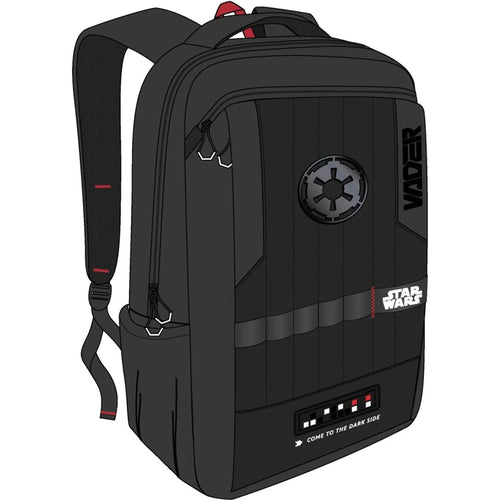 Sac à dos noir Dark Vador avec emblème de l'Empire Galactique