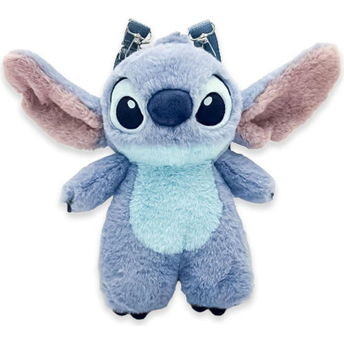 Sac à dos Stitch en peluche 3D avec oreilles et yeux en relief
