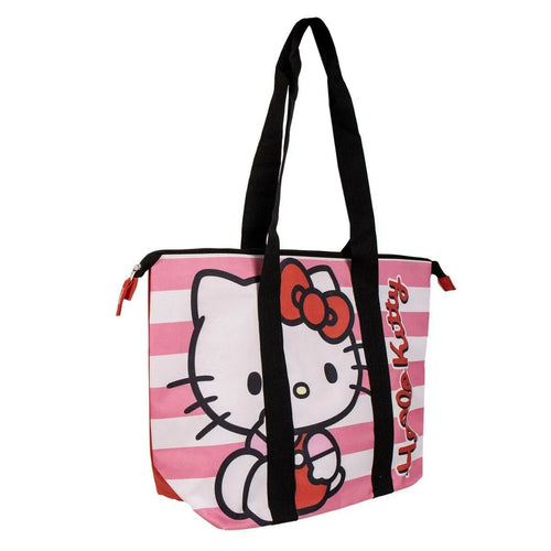 Sac de plage Hello Kitty semi-circulaire avec motif chat blanc