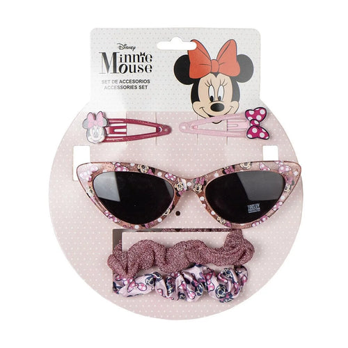 Set beauté Minnie Mouse rose avec lunettes de soleil carrées et pinces