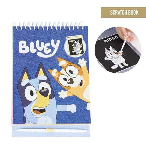 Carnet à spirale Bluey bleu pailleté avec Bluey et Bingo imprimés