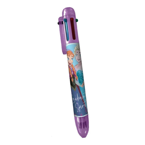 Stylo cylindrique multicolore avec motifs Elsa et Anna de Frozen