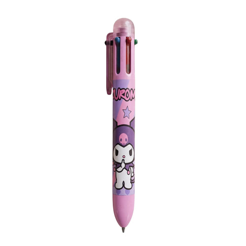 Stylo violet Kuromi avec impression du personnage sur toute la longueur