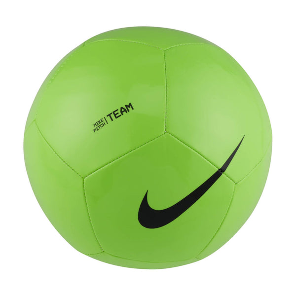 Ballon de football Nike Pitch Team taille 5 vert électrique avec motifs contrastés